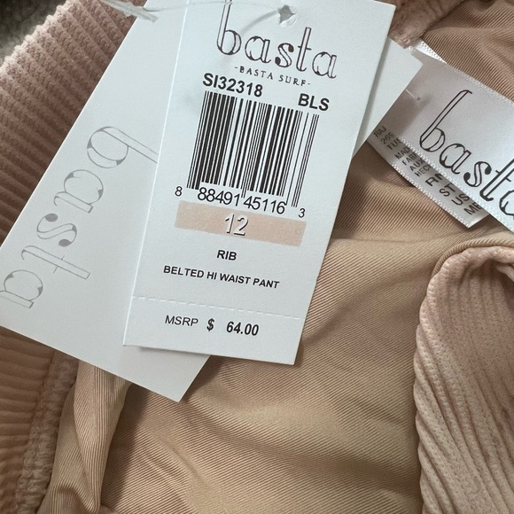 BASTA Rib Belted High Waist Bathing Suit Bottoms - Picture 3 of 8